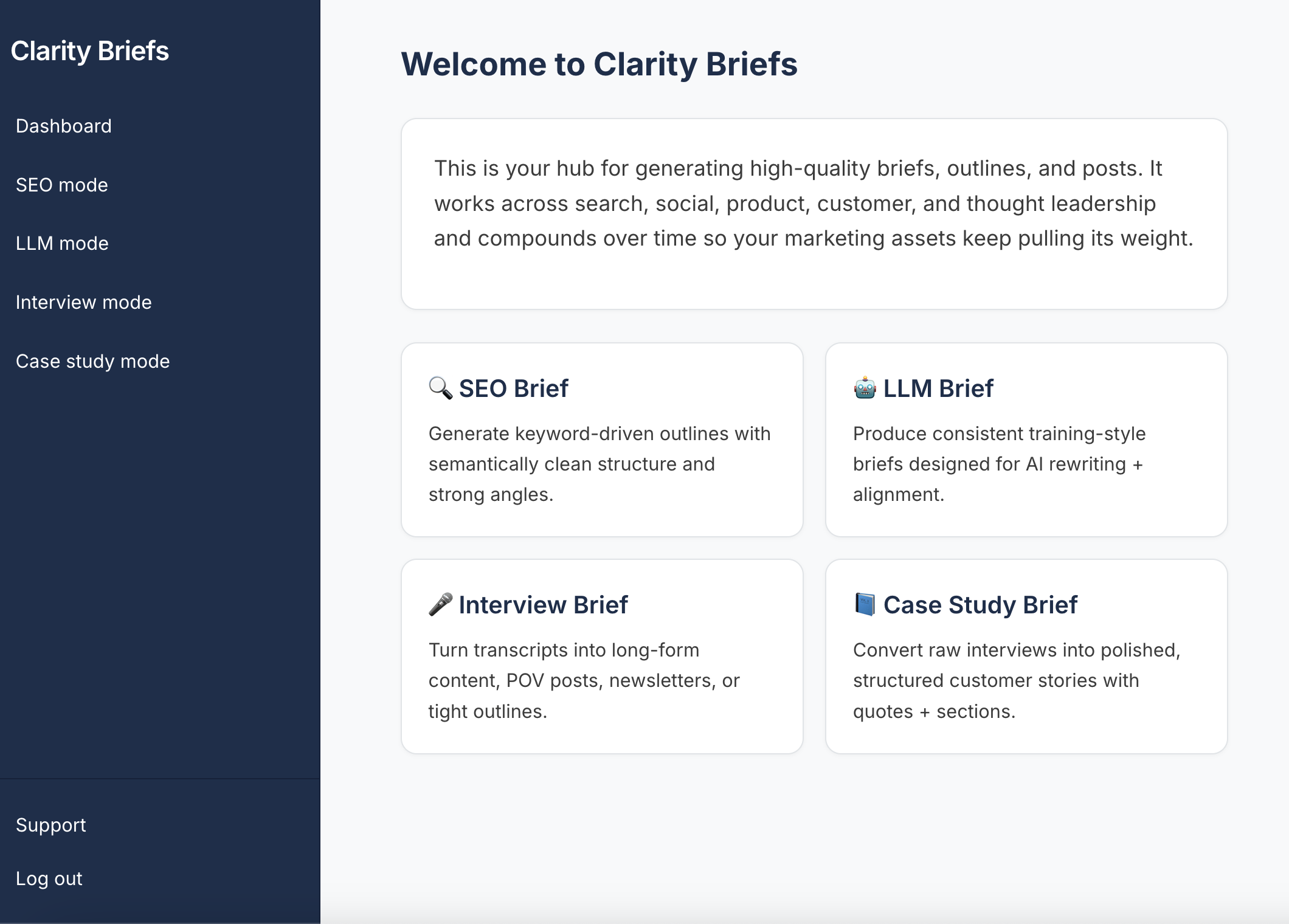 Clarity Briefs App